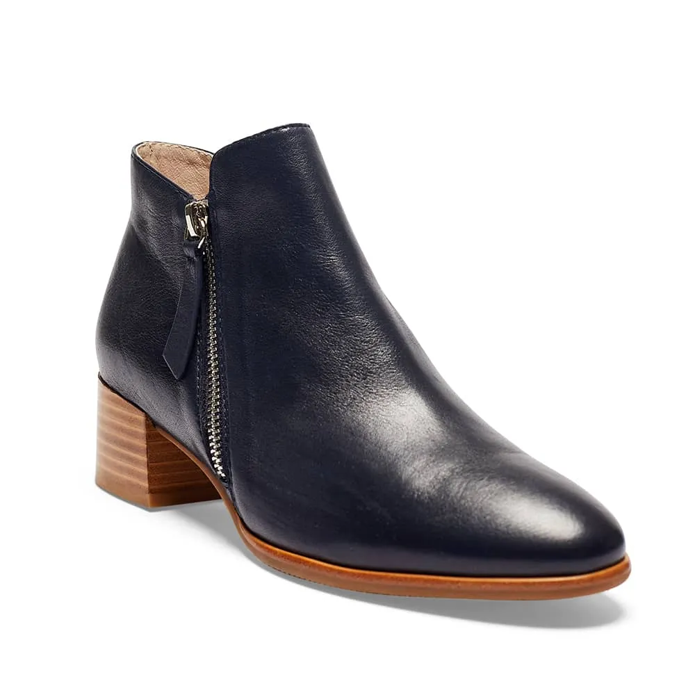 Aaron Boot in Navy Leather