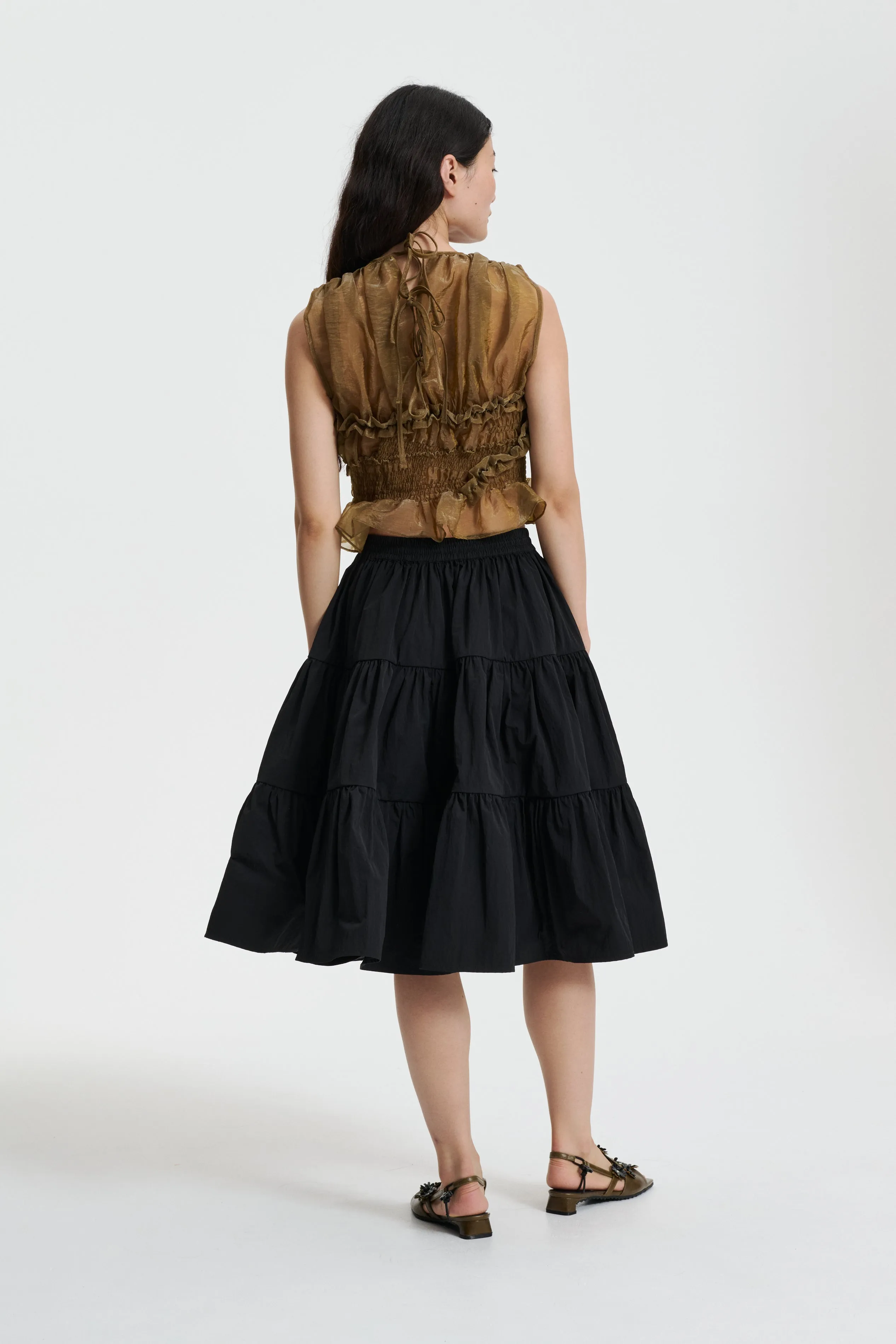 ALEC | SKIRT CRINKLED TAFFETA BLACK