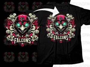 Atlanta Falcons Fiery Mascot Graphic Png Digital Download