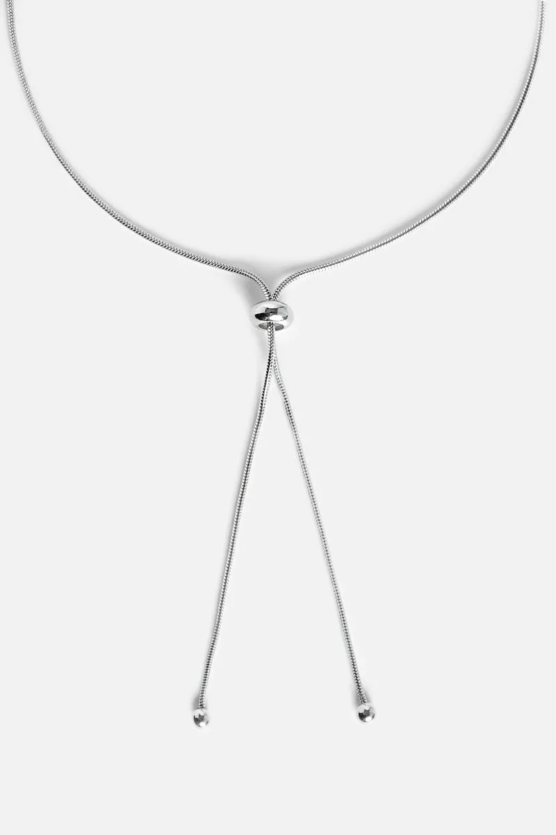 Ball Point Bolo Necklace | Steel