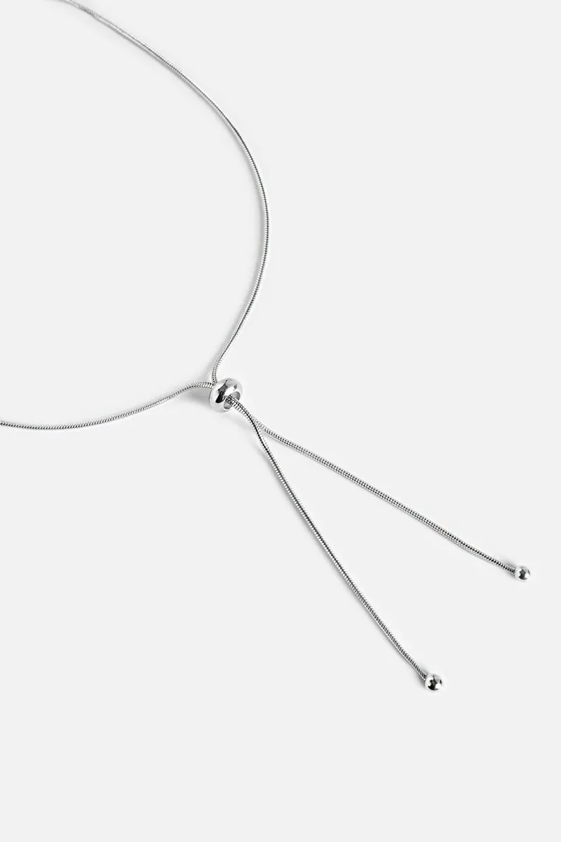 Ball Point Bolo Necklace | Steel