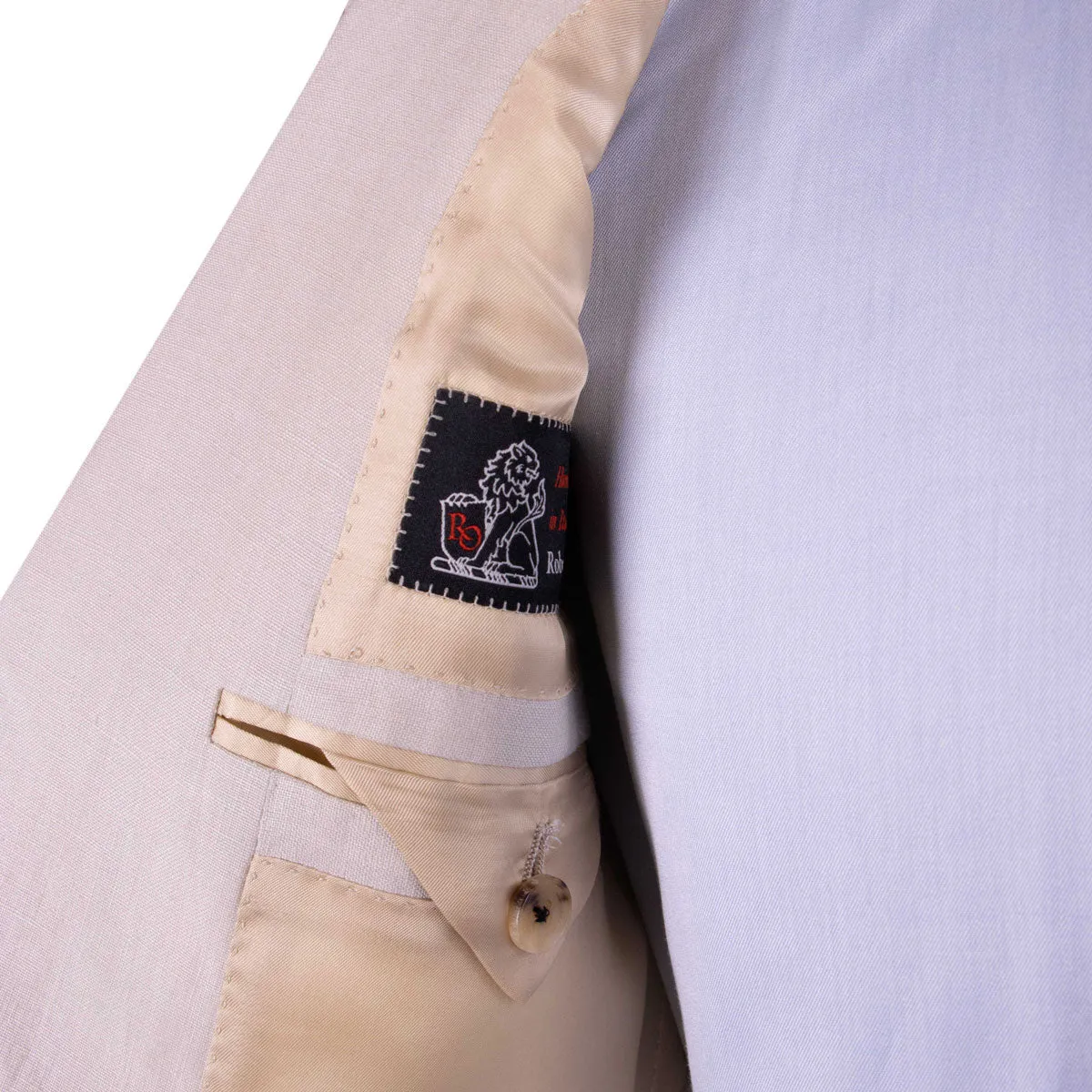 Beige Pure Linen Suit