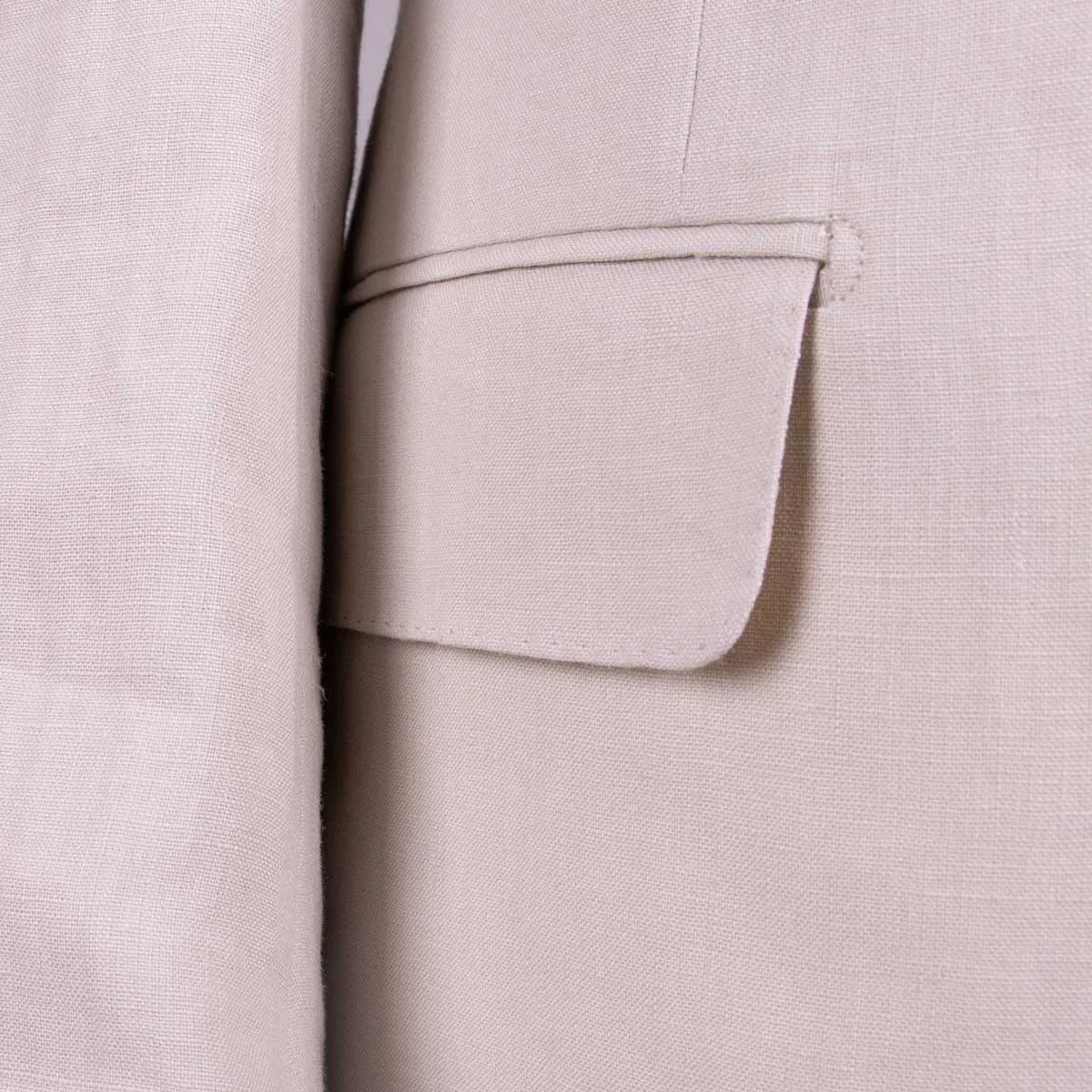 Beige Pure Linen Suit