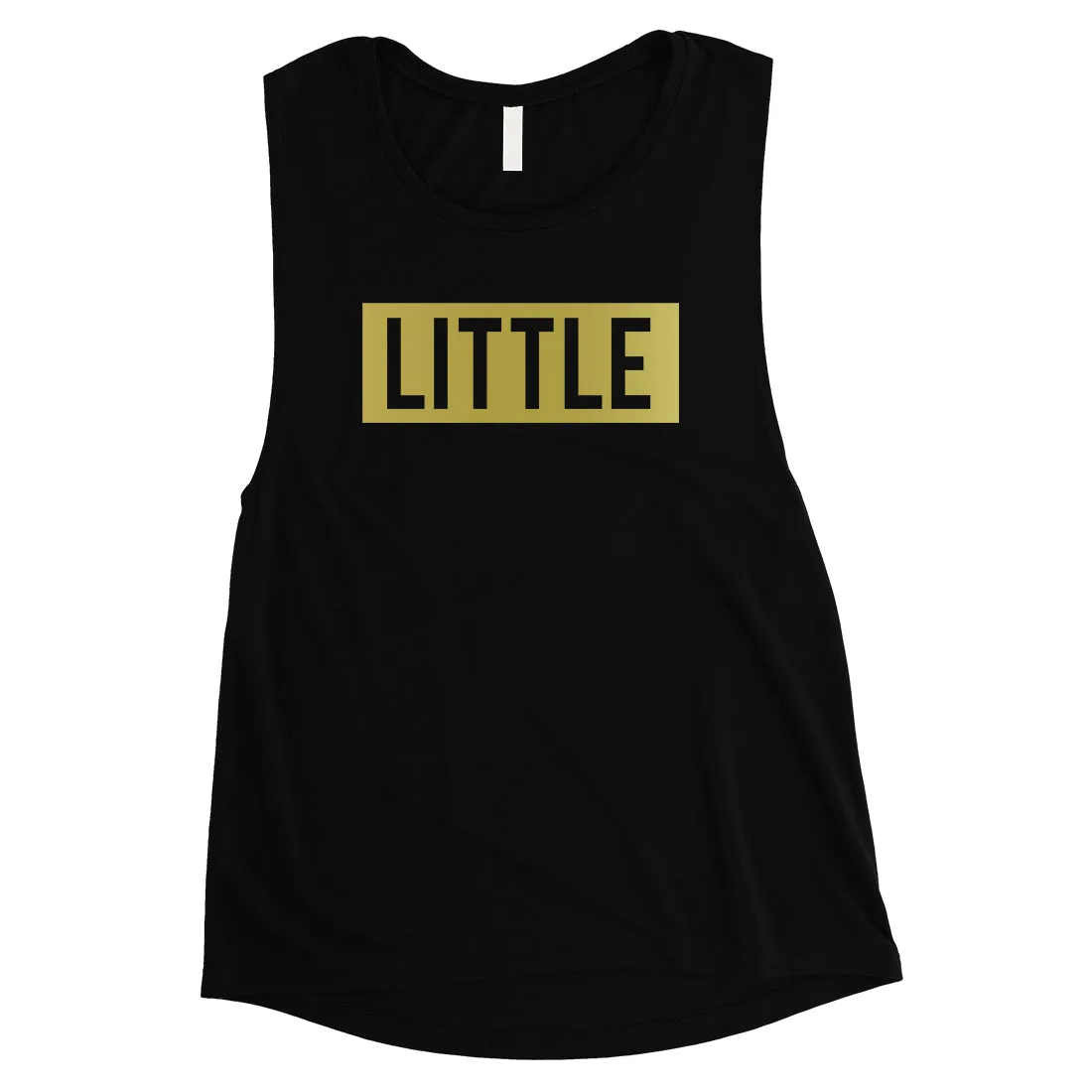 Big Little Boxed-GOLD Womens Muscle Tank Top Single Quote Sorority