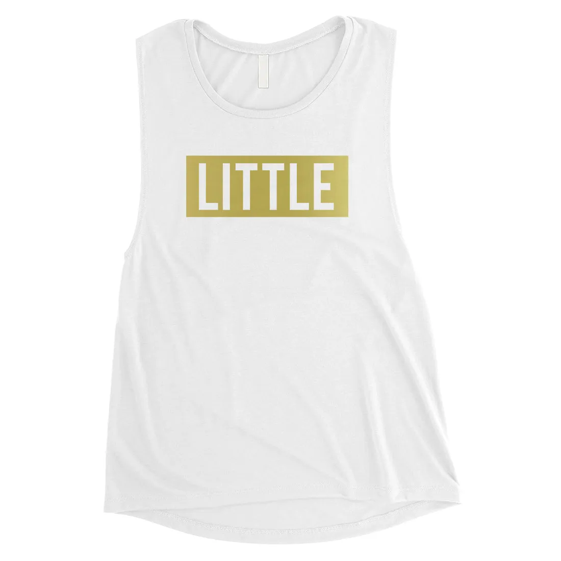 Big Little Boxed-GOLD Womens Muscle Tank Top Single Quote Sorority