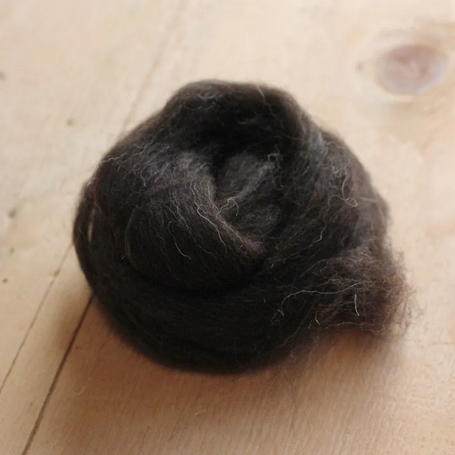 Black Welsh. British Wool Tops