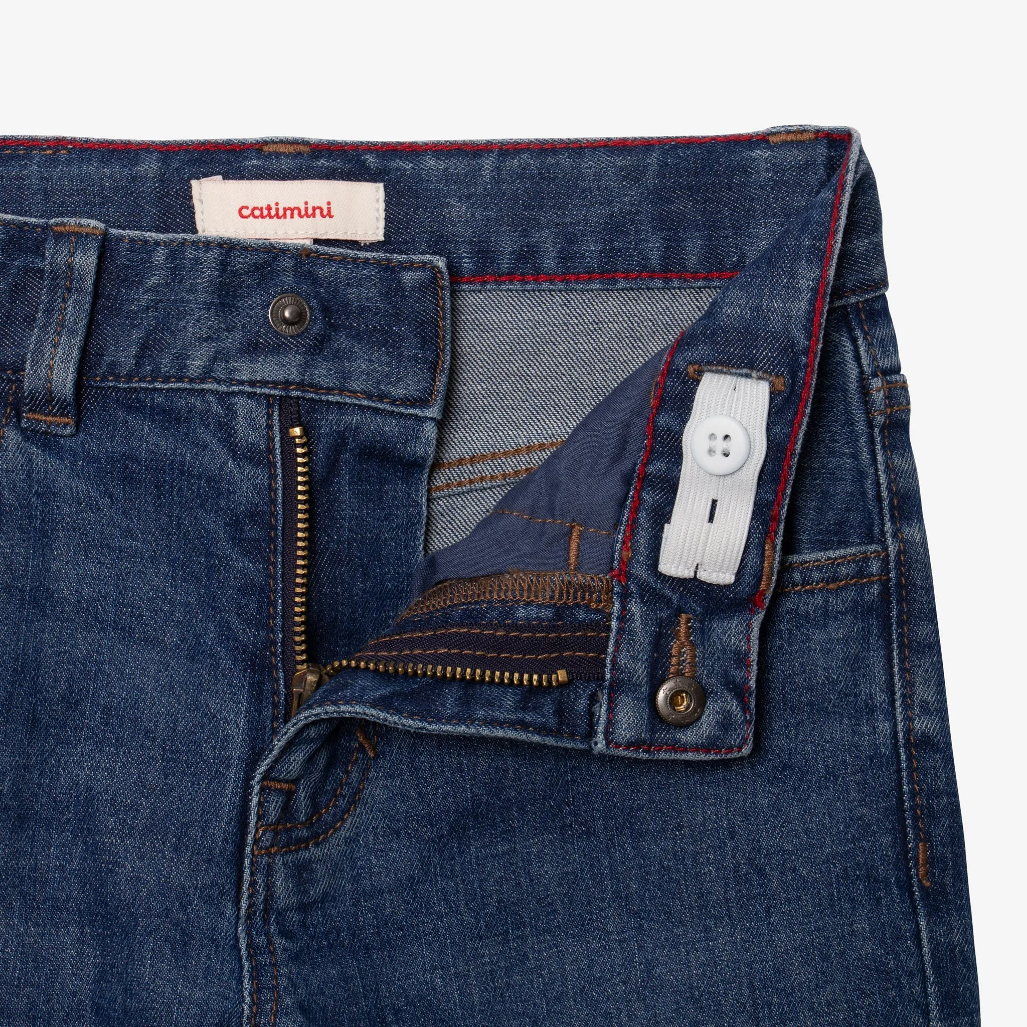 Boys' blue stone relaxed denim pants