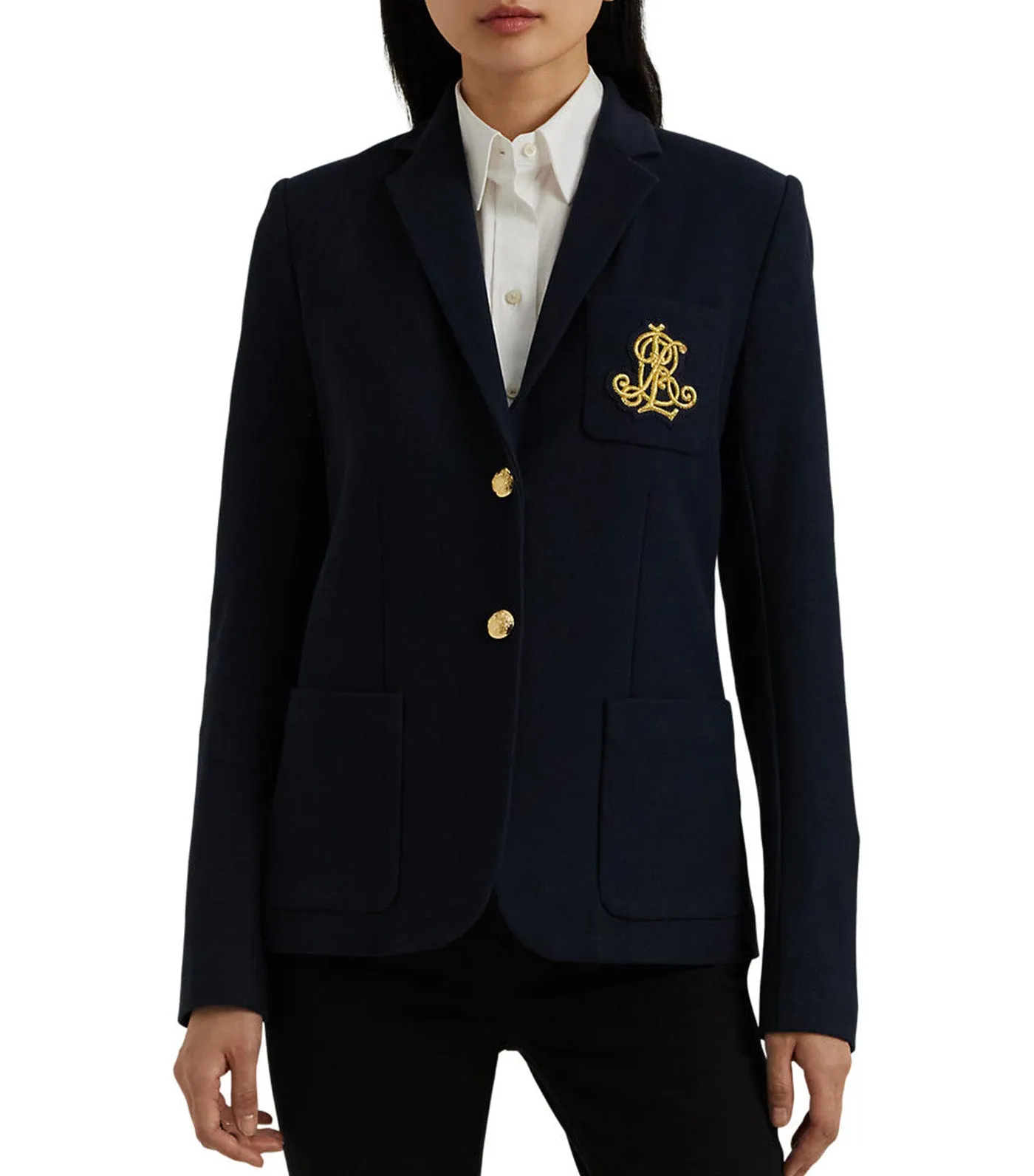 Bullion Jacquard Blazer Lauren Navy