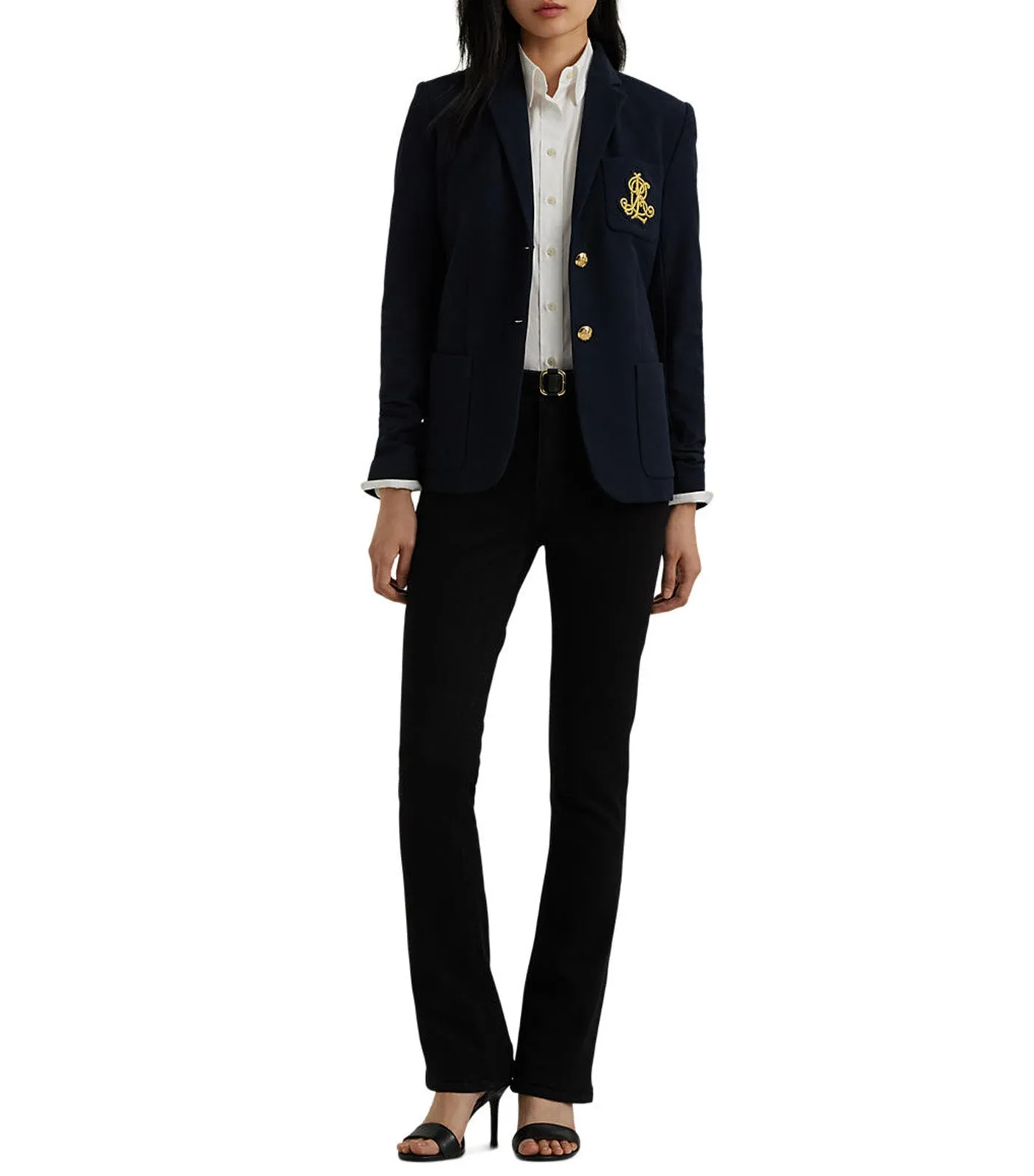 Bullion Jacquard Blazer Lauren Navy