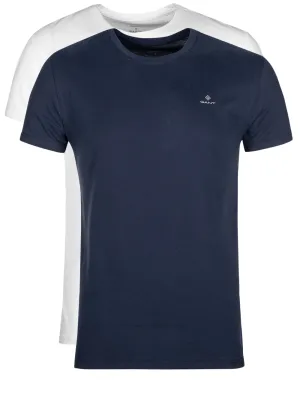 C-neck T-shirt 2-pack Navy White