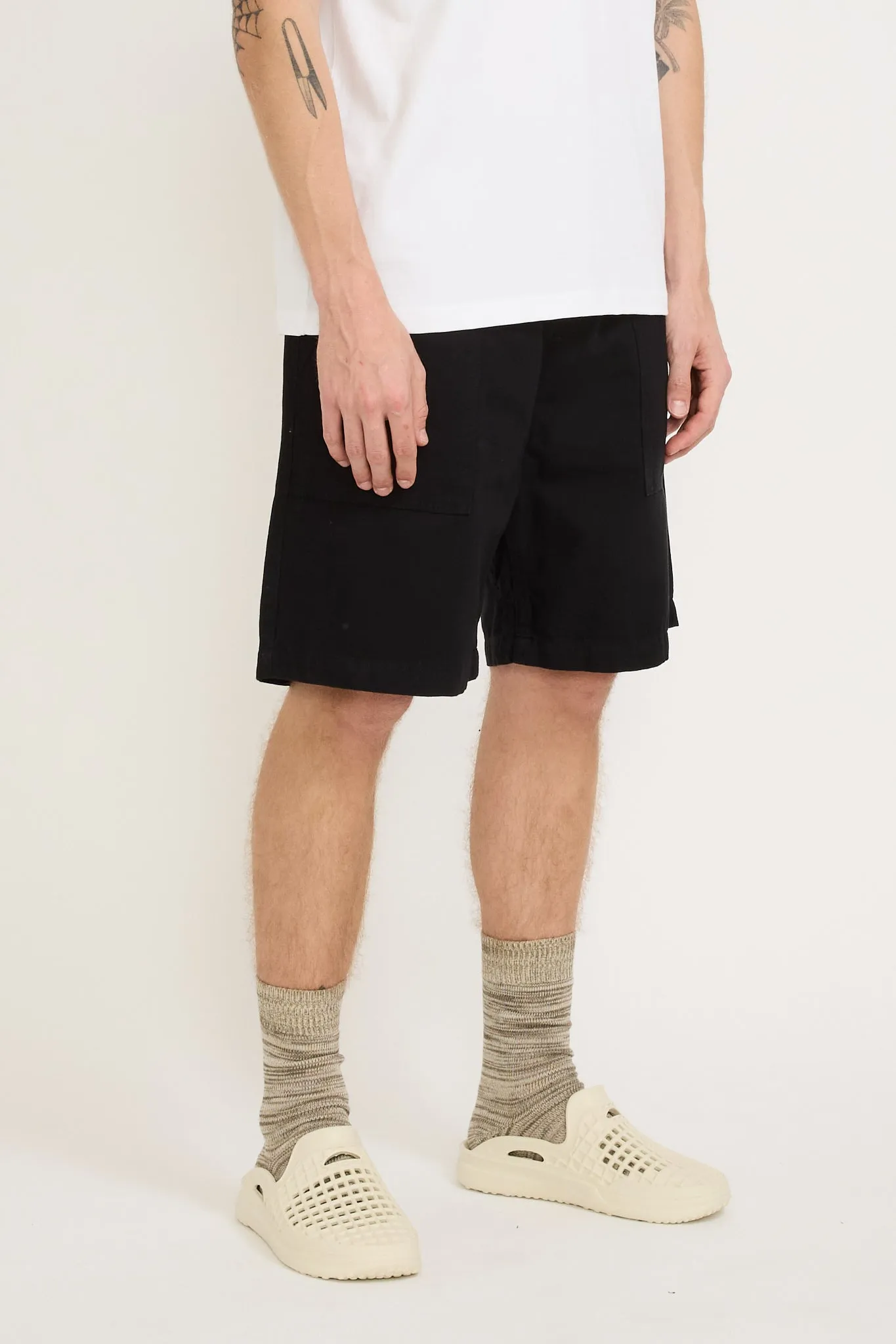 Classic Canvas Chef Shorts Black