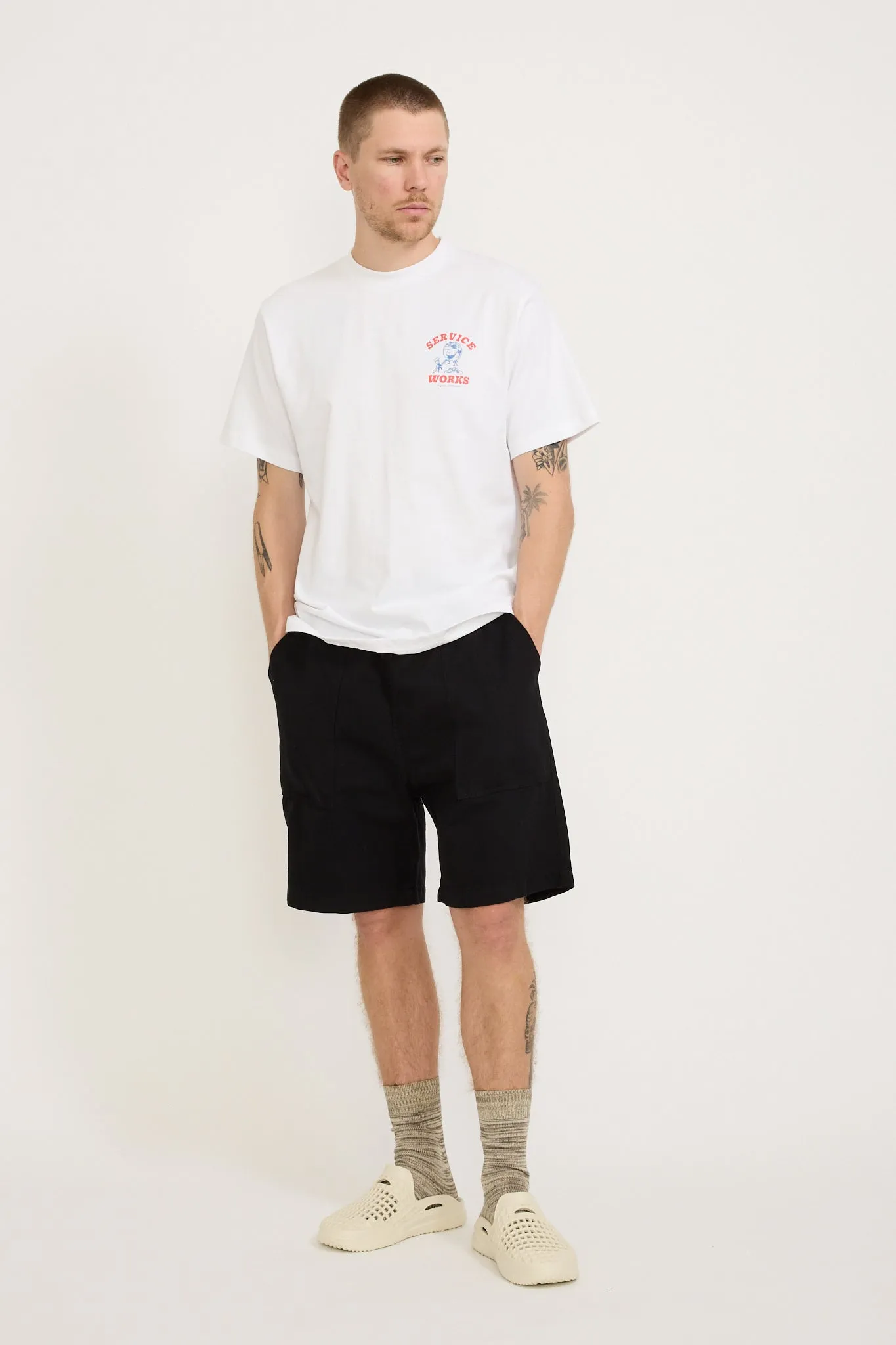 Classic Canvas Chef Shorts Black