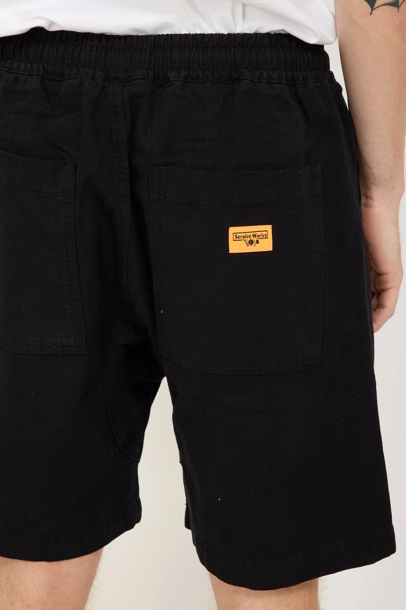 Classic Canvas Chef Shorts Black