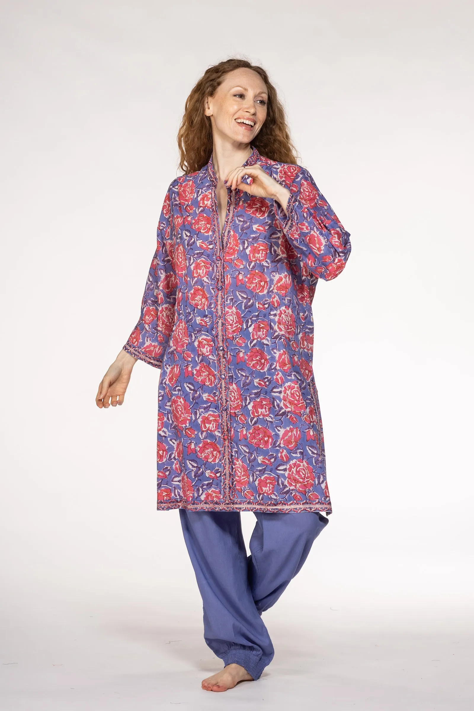 Classic Kurta Hand Block Printed Pure Cotton SS24 Only Size M