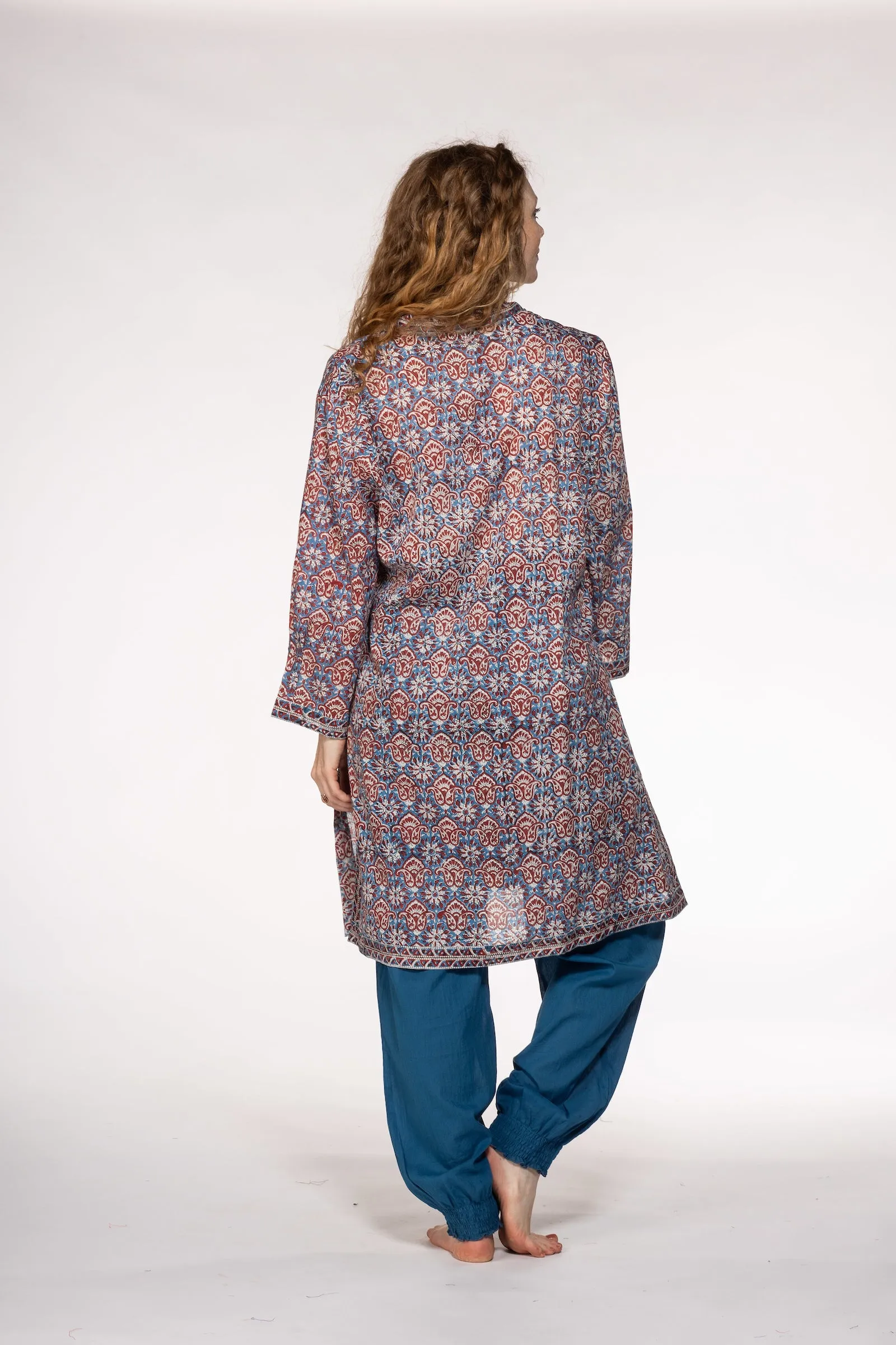 Classic Kurta Hand Block Printed Pure Cotton SS24 Only Size M