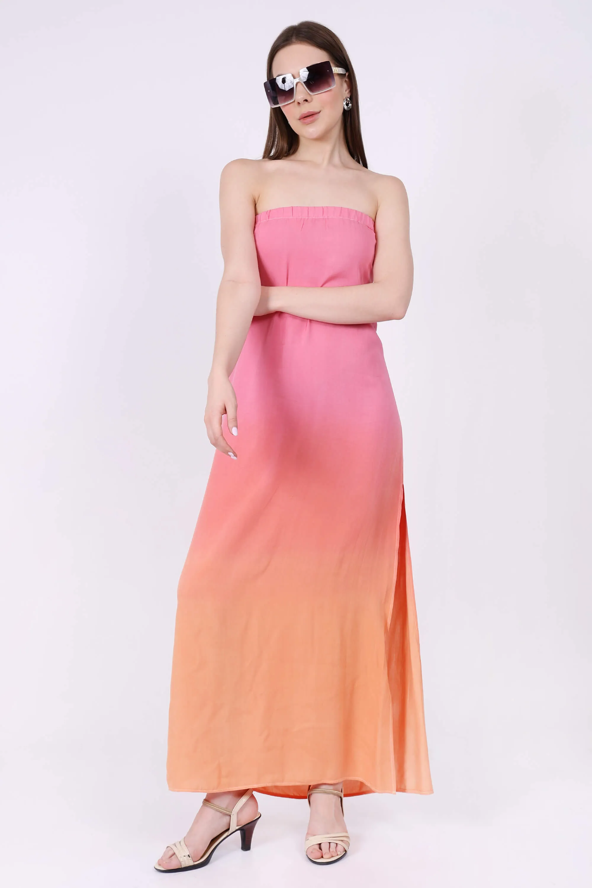 Colorful Sleeveless Long Dress