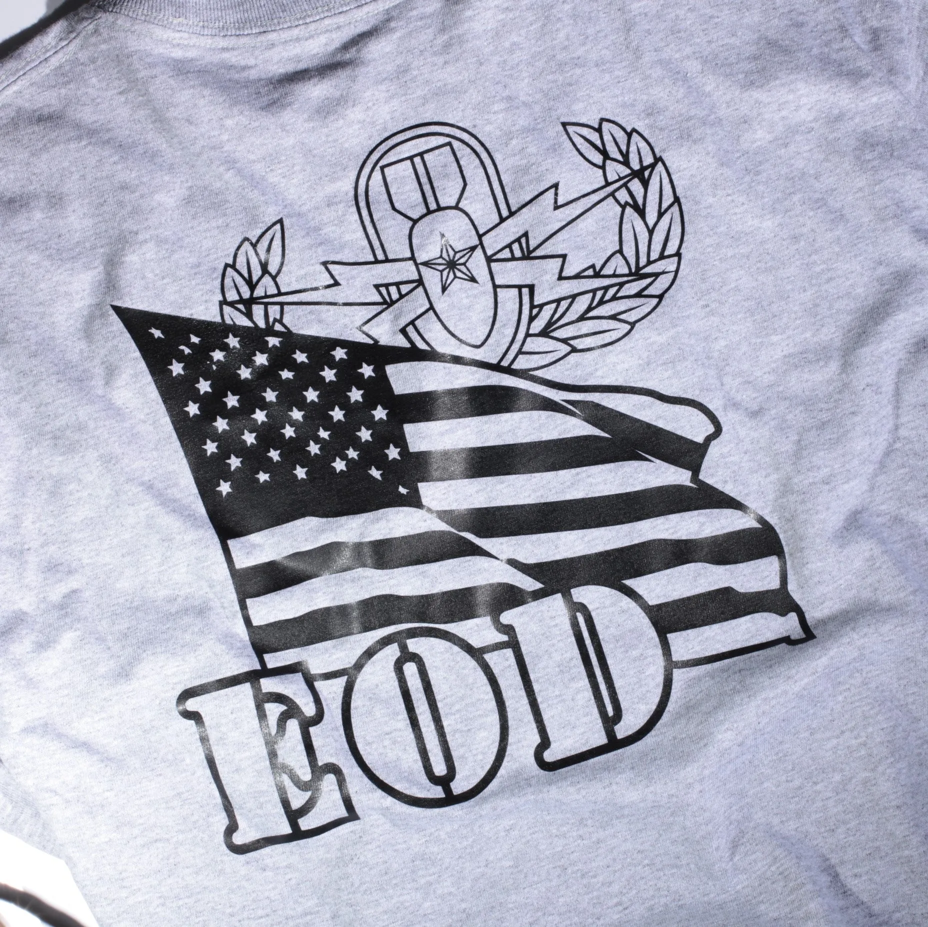 EOD Badge with Flag T-Shirt