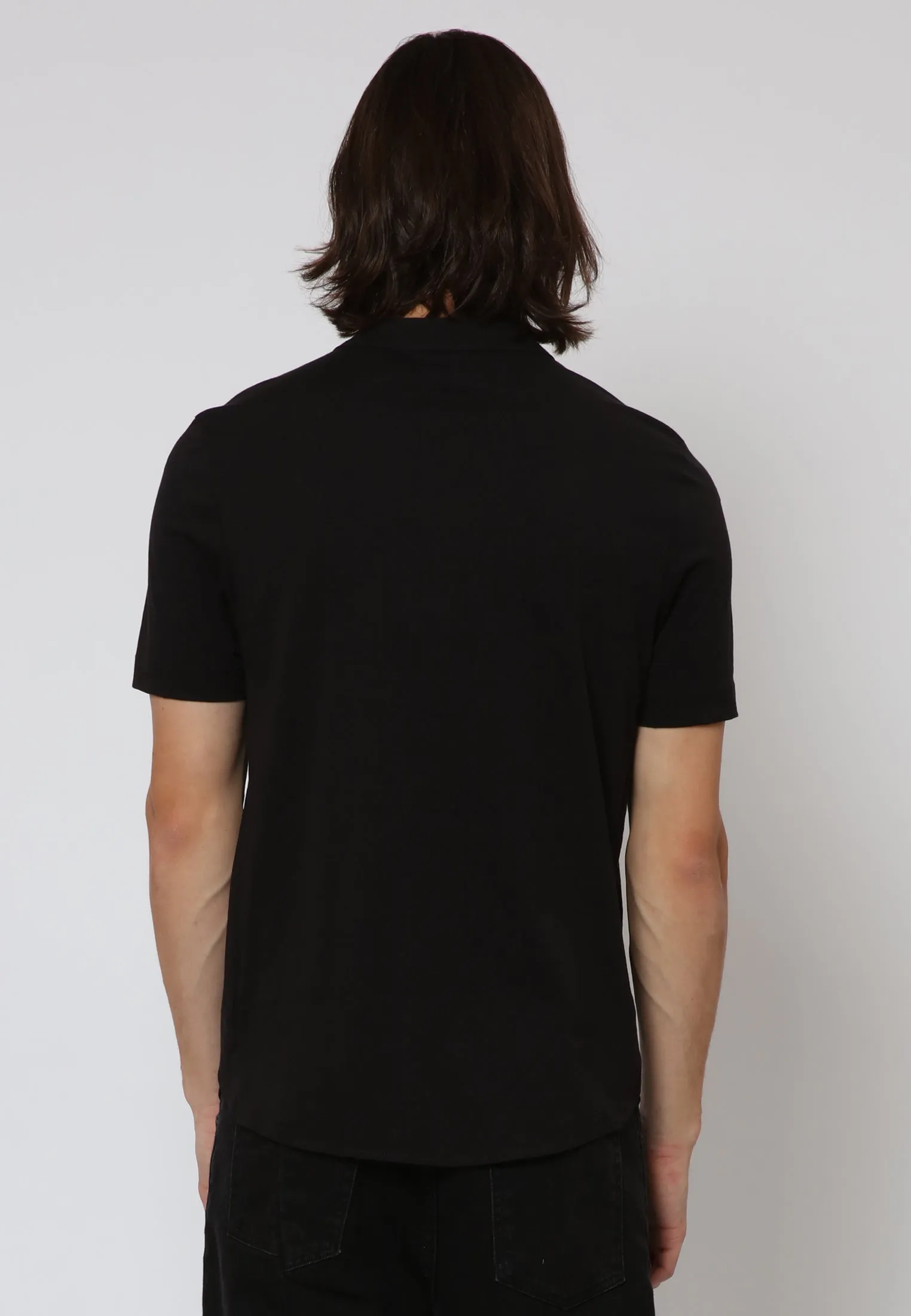 ESSENTIAL ORSON BLACK POLO SHIRT