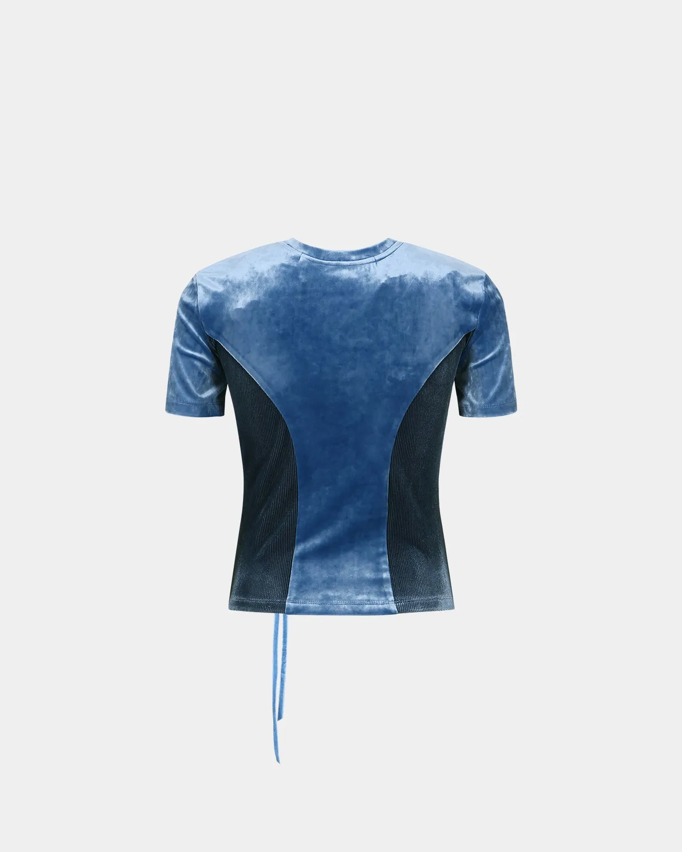 (ESSENTIAL) VELVET LACE-UP BABY T-SHIRT atb1205w(BLUE)