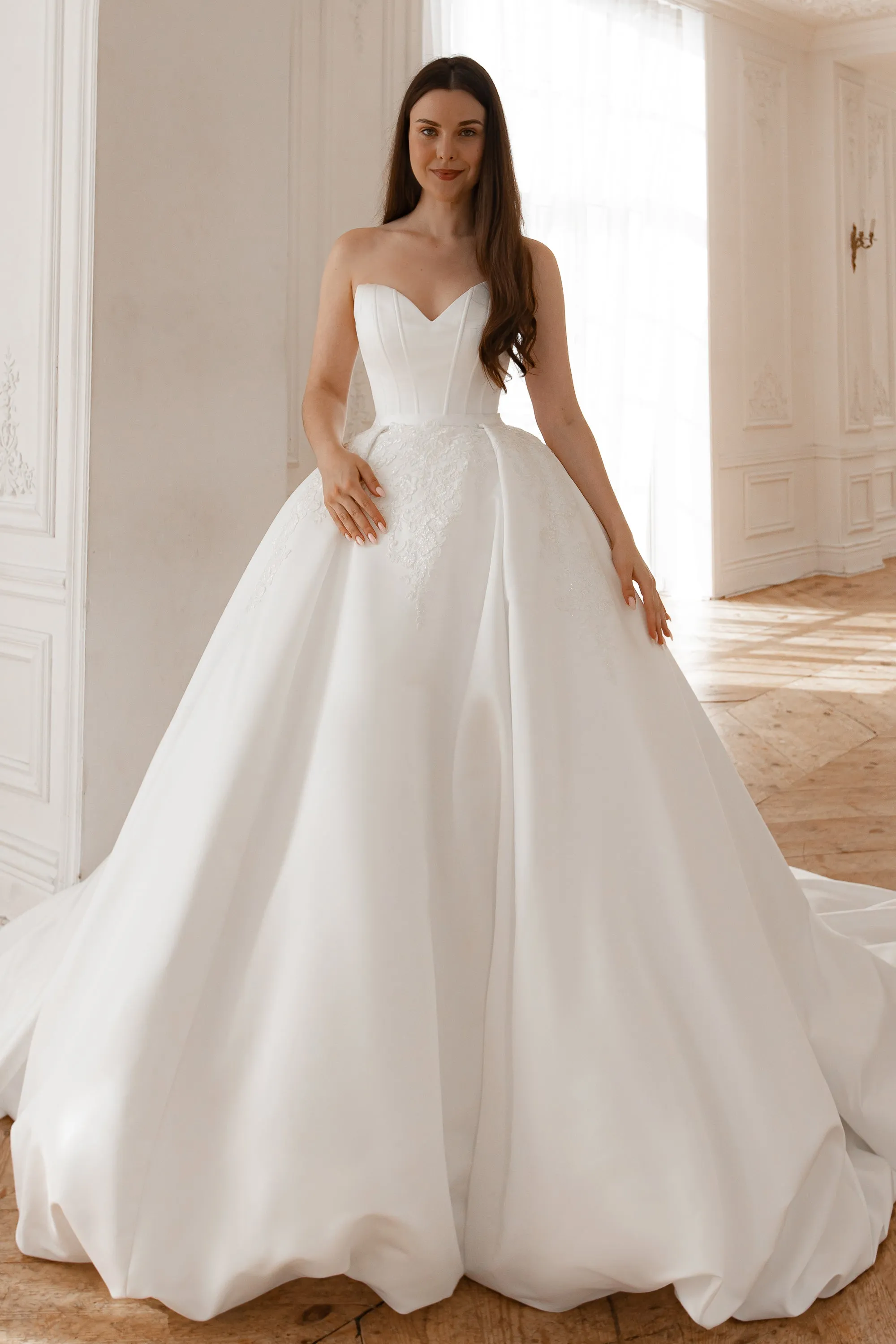 Extra Convertible Wedding Dress Steltella  (Basic dress   bolero   bow   detachable skirt))