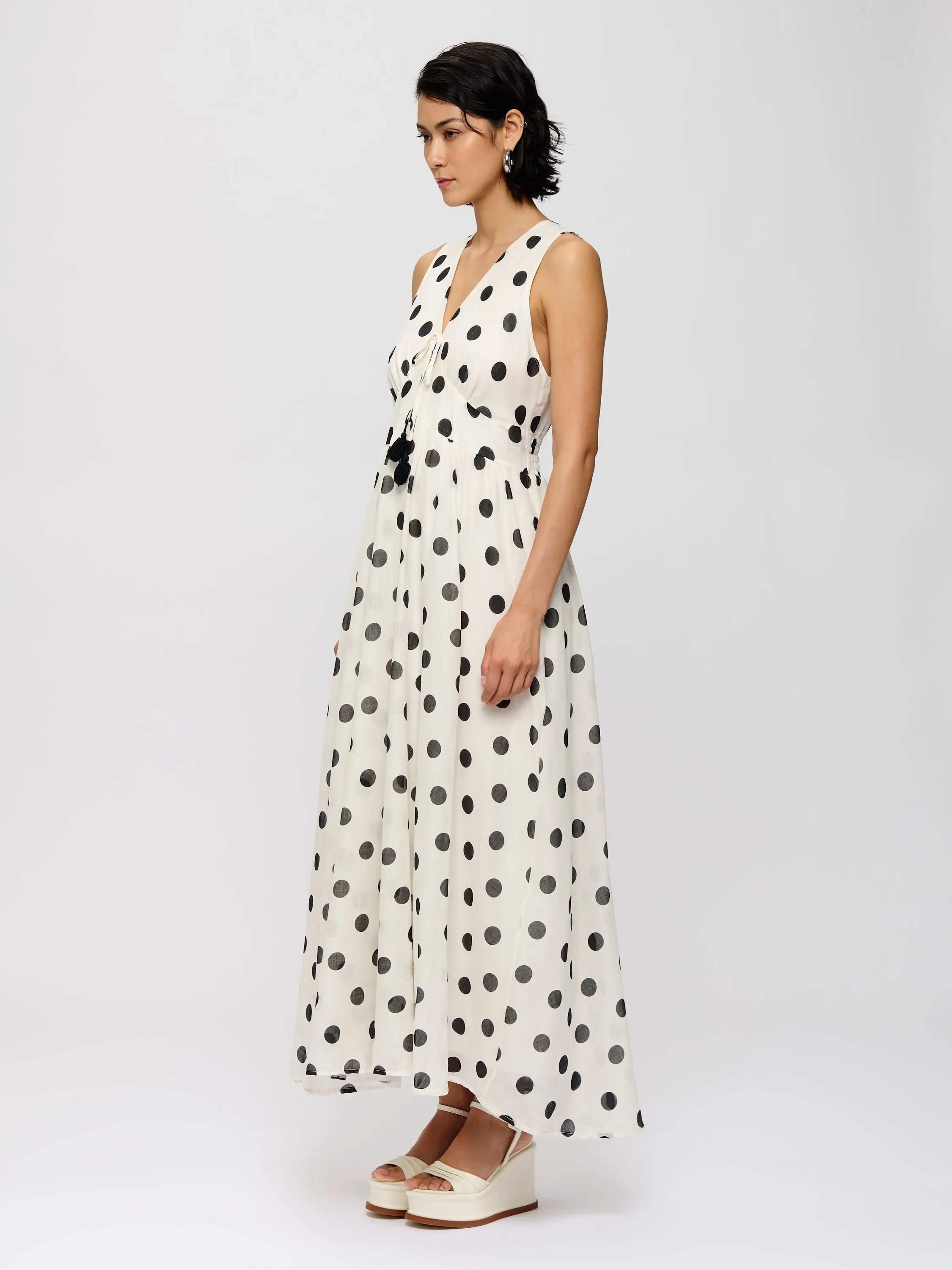 Flowy Polka-dot Dress