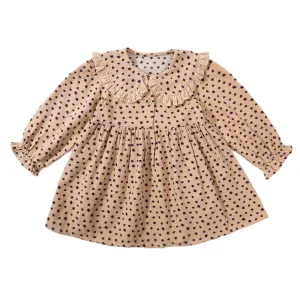 Girls Polka Dot Print Full Sleeve Dress