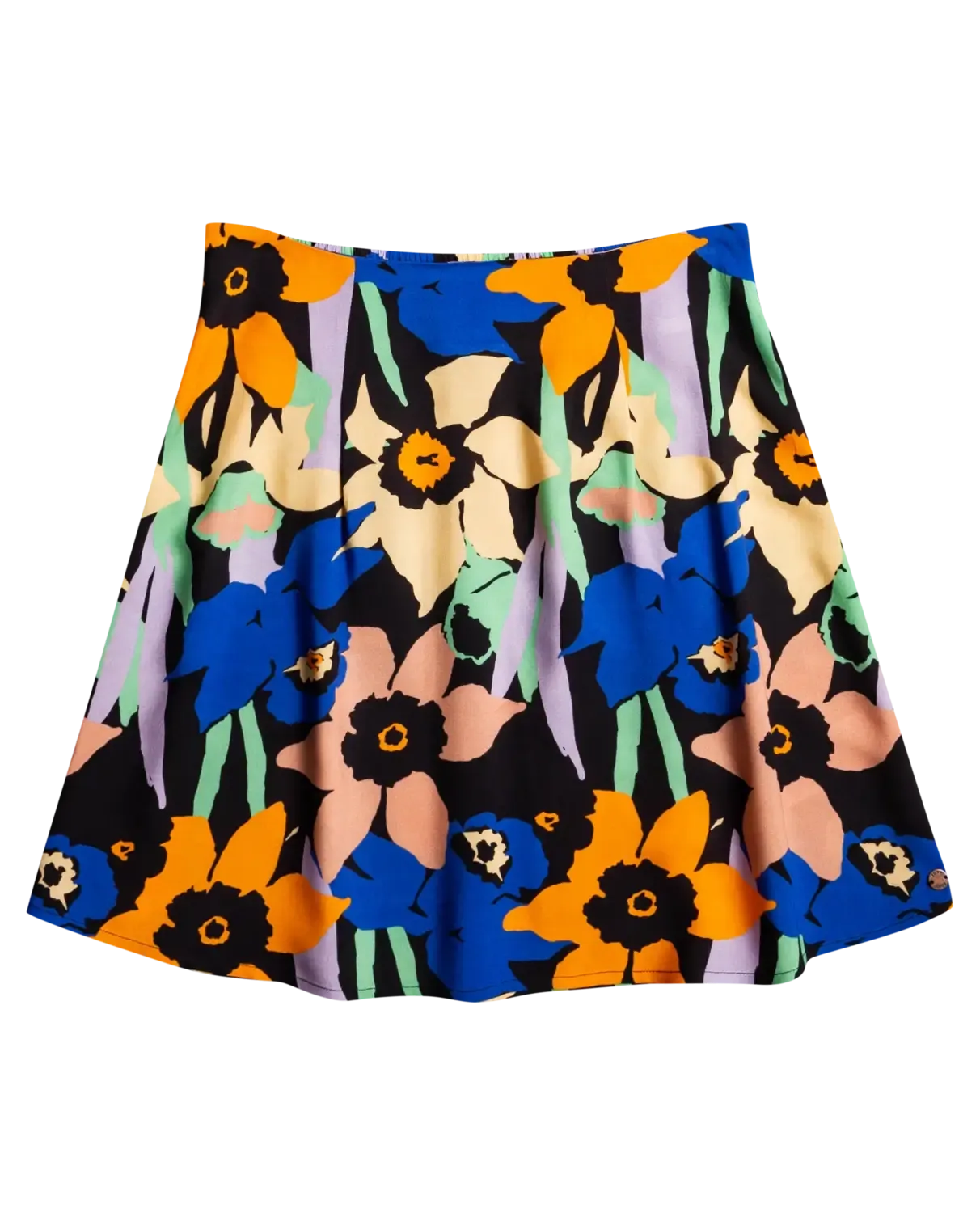 Golden Poppy Skirt in Anthracite Flower Jammin