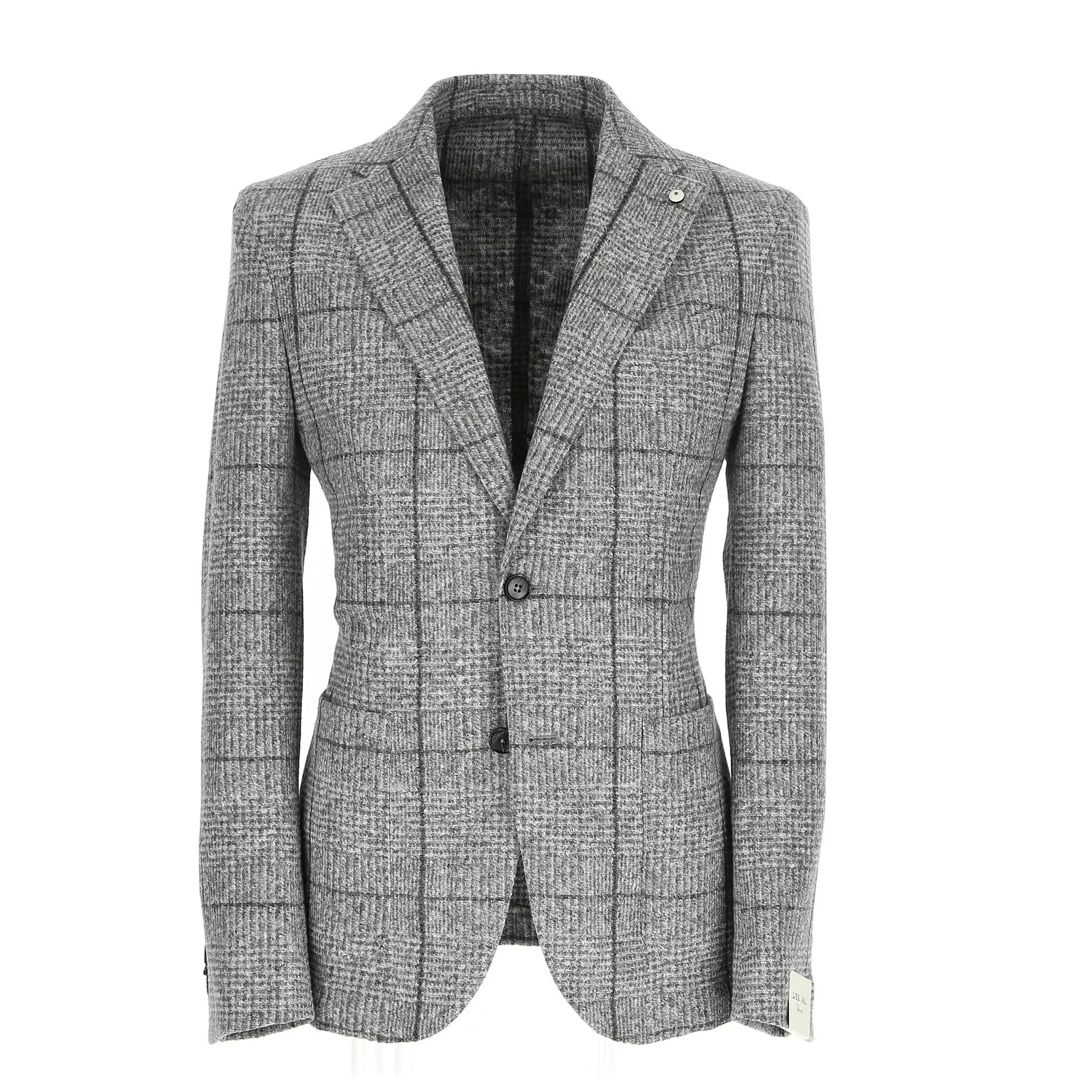 Gray Check Cotton-Wool Unconstructed Contemporary Sport Jacket - L.B.M. 1911