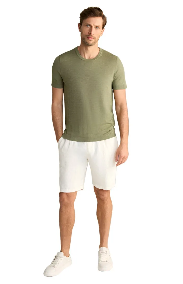 ID24164-Joop Green Cotton Linen T-Shirt