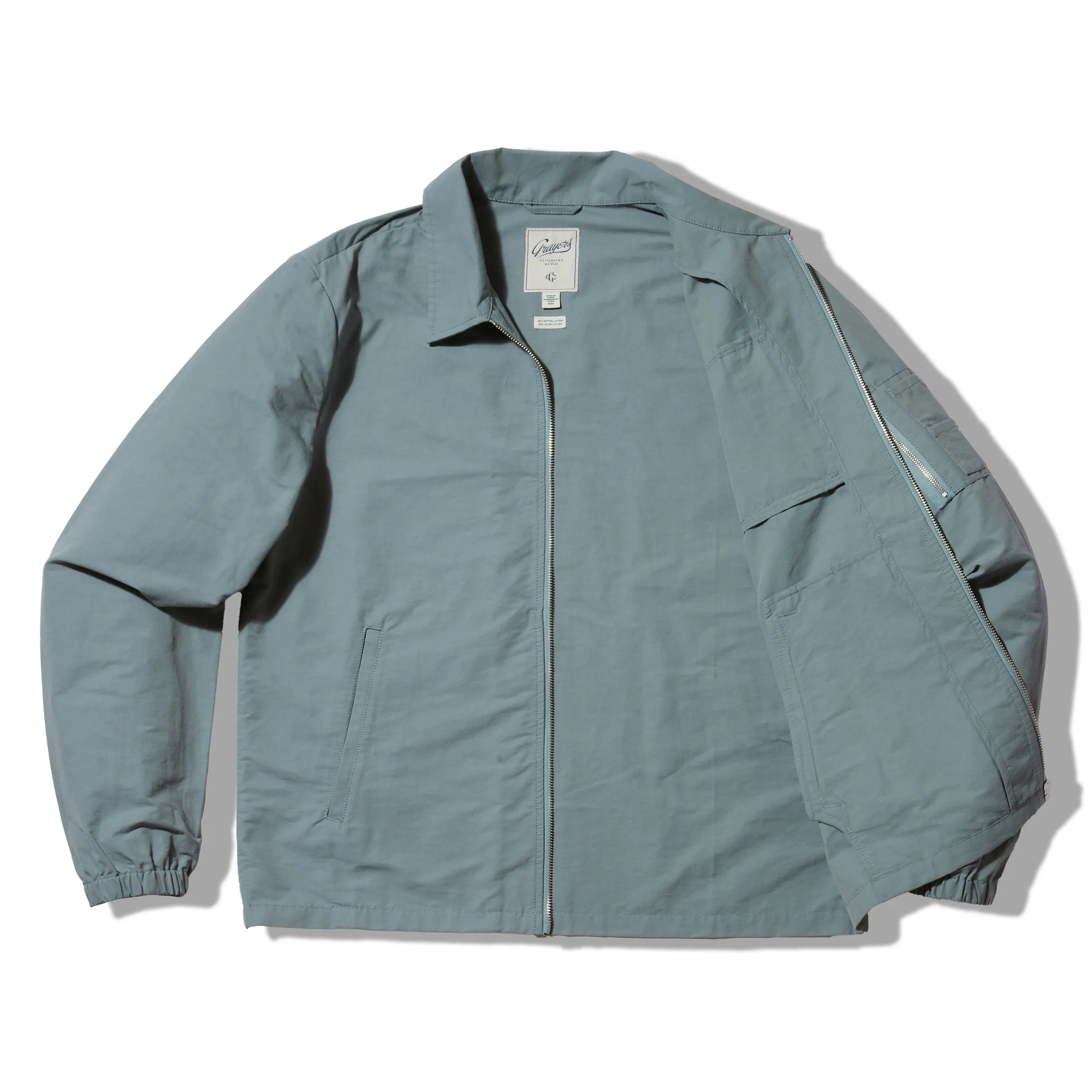 J. Stark Cotton Nylon Windbreaker - Aegean Blue