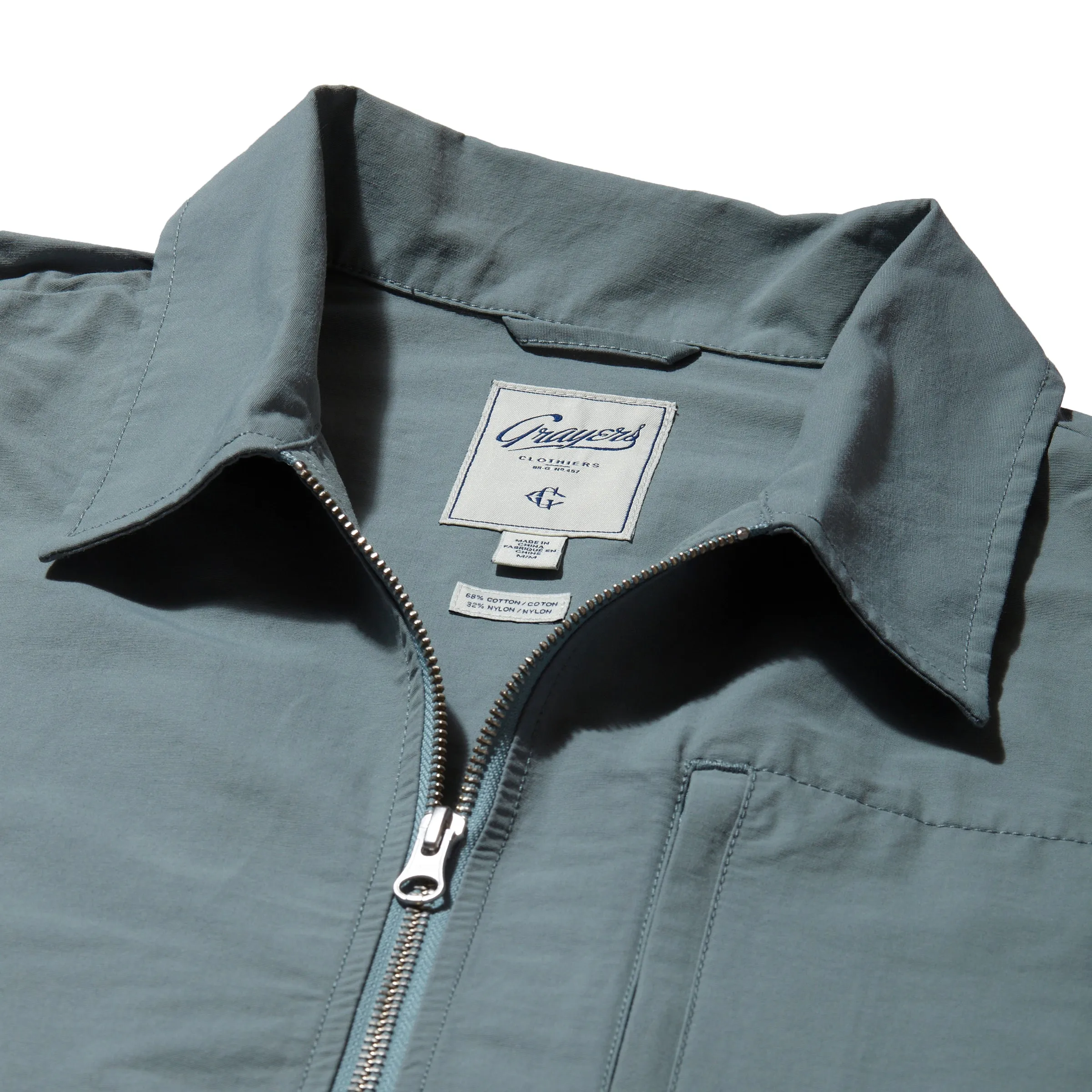 J. Stark Cotton Nylon Windbreaker - Aegean Blue