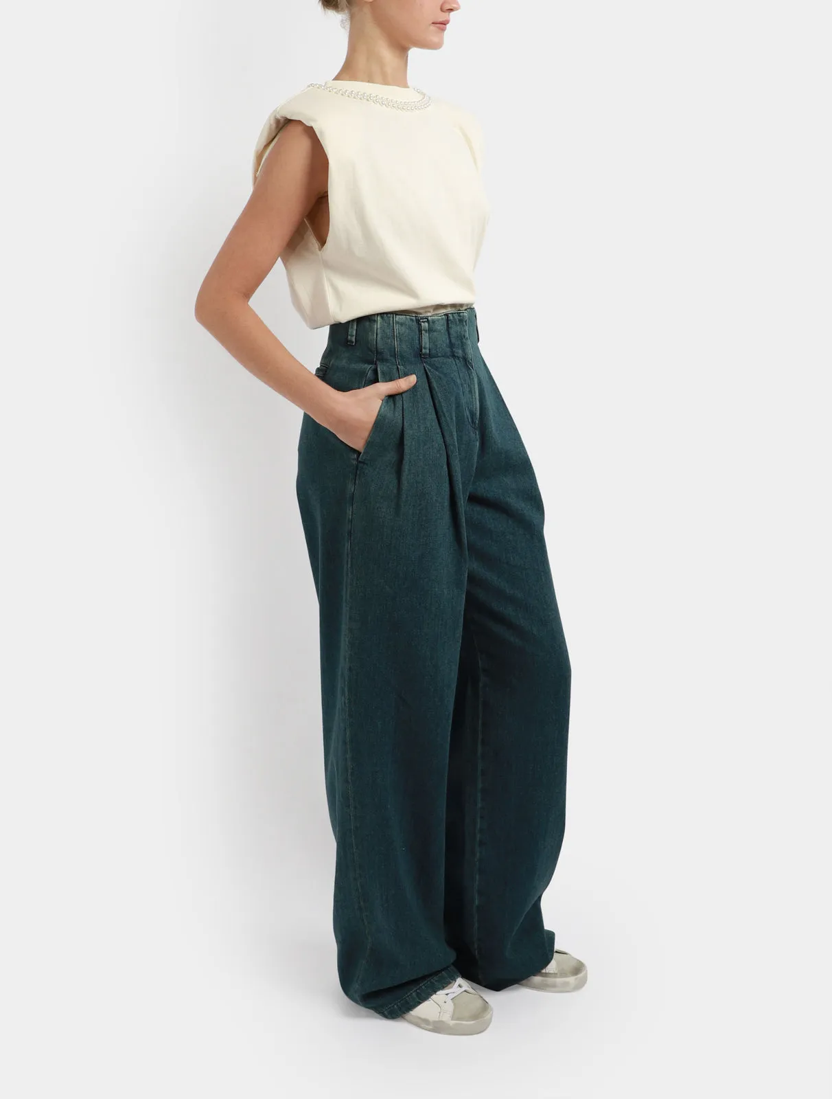 Journey Wide Leg Classic Denim Pants