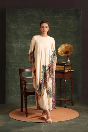 Kaira emblished Asymmetric  kurta set