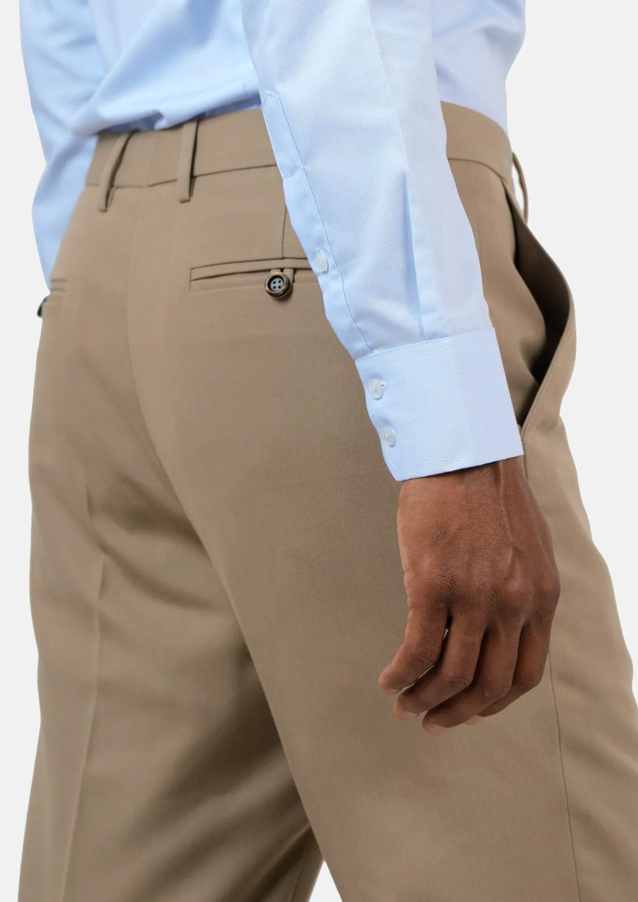 Khaki Cotton Chino Pants