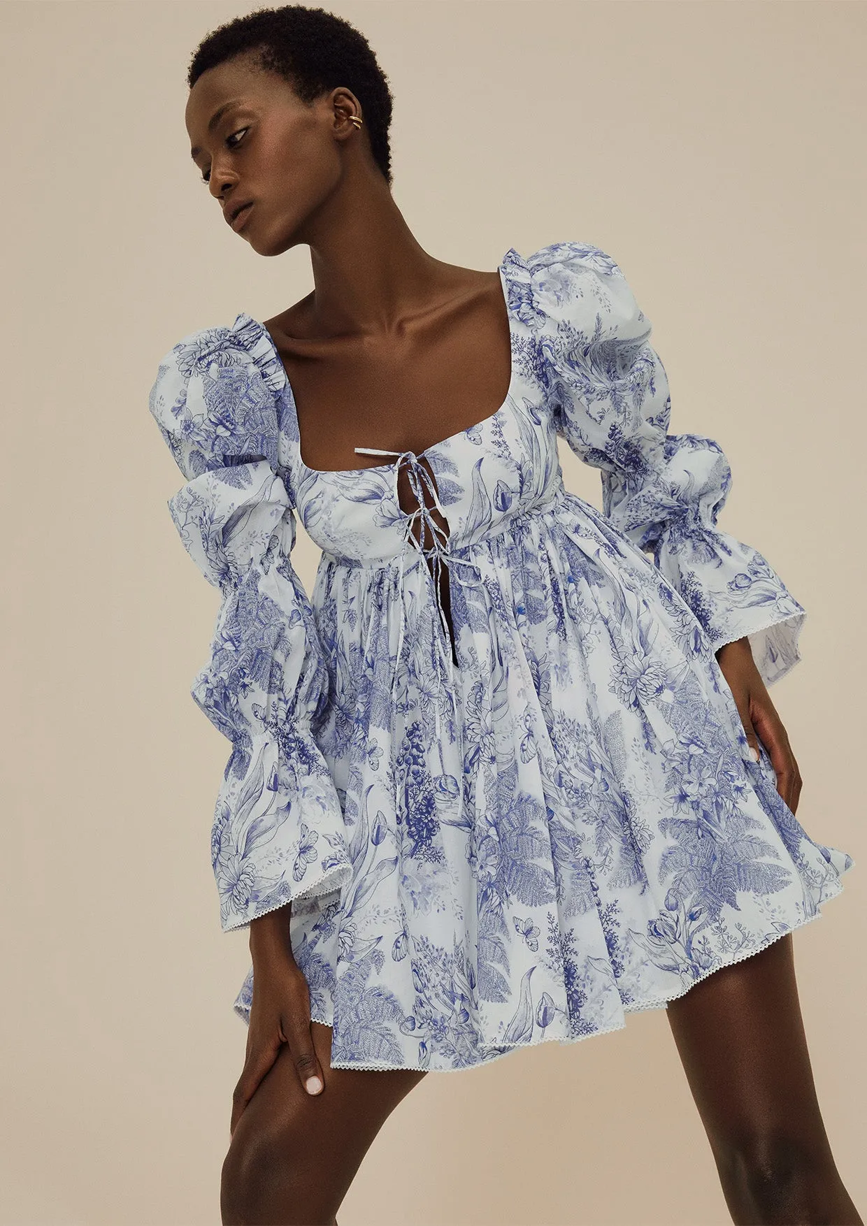 Le Muguet Cotton Silk Mini Dress