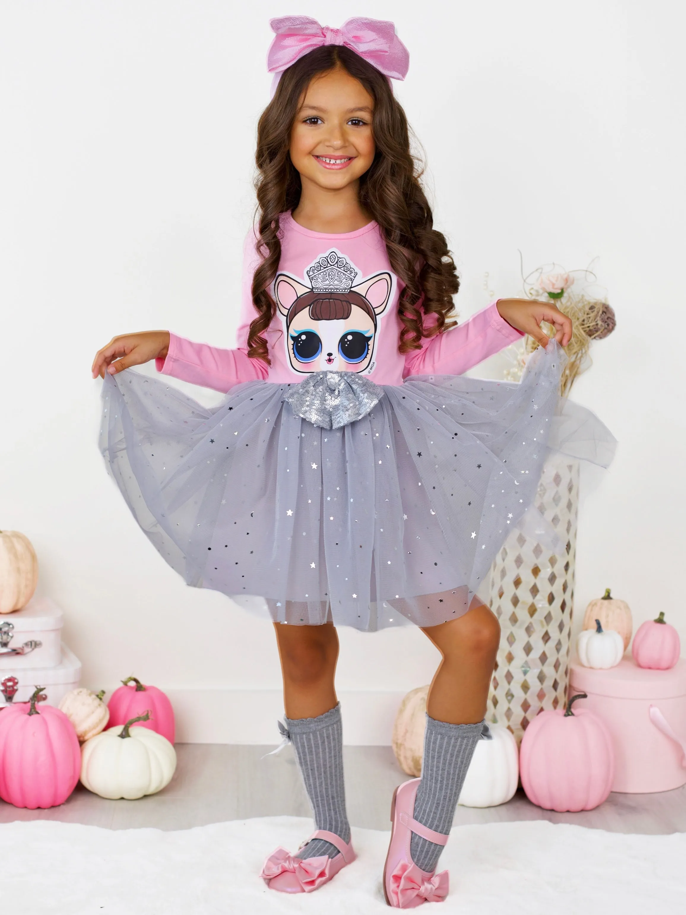 L.O.L. SURPRISE! Miss Puppy Long Sleeved Glitter Tutu Dress