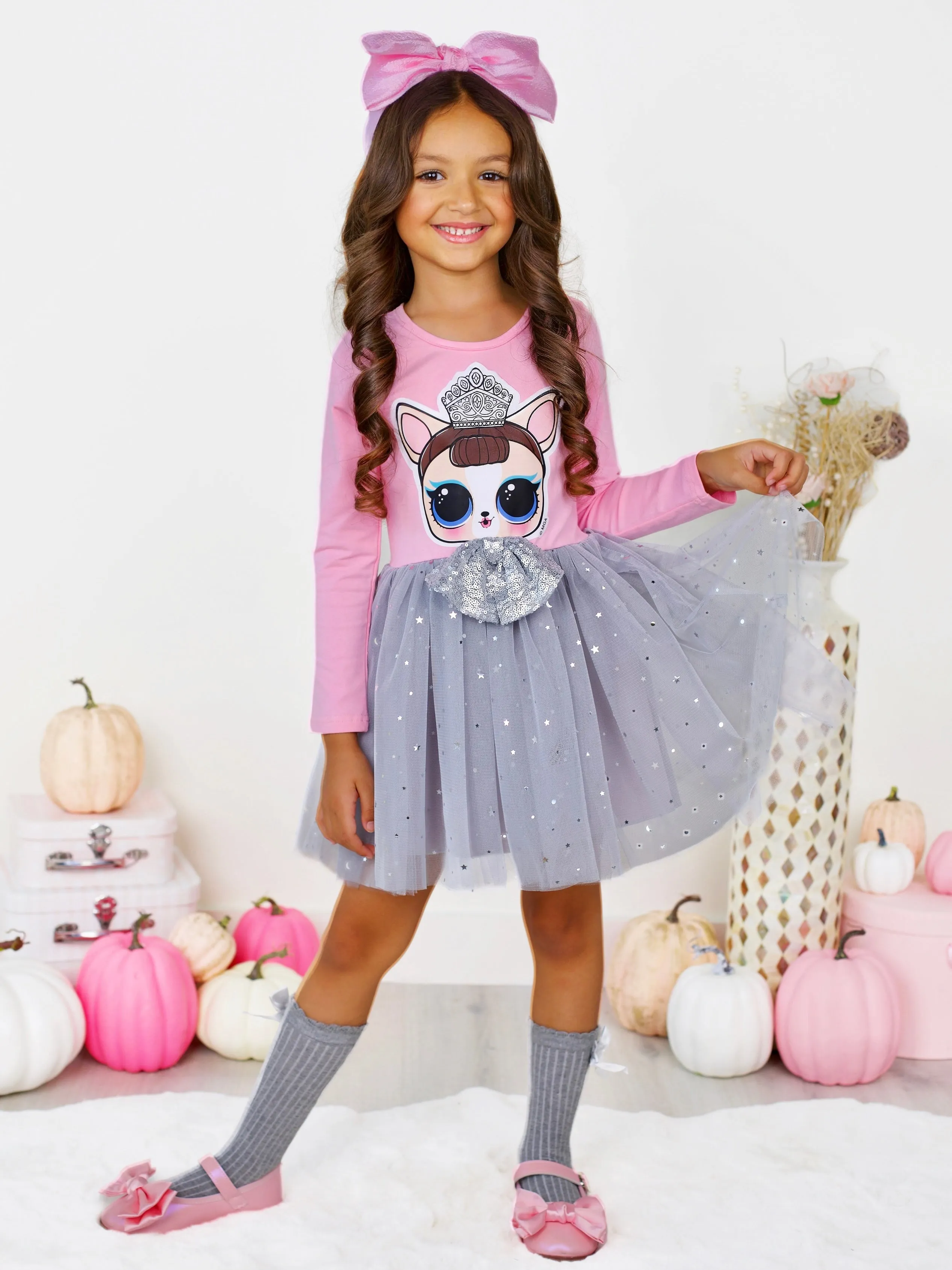 L.O.L. SURPRISE! Miss Puppy Long Sleeved Glitter Tutu Dress