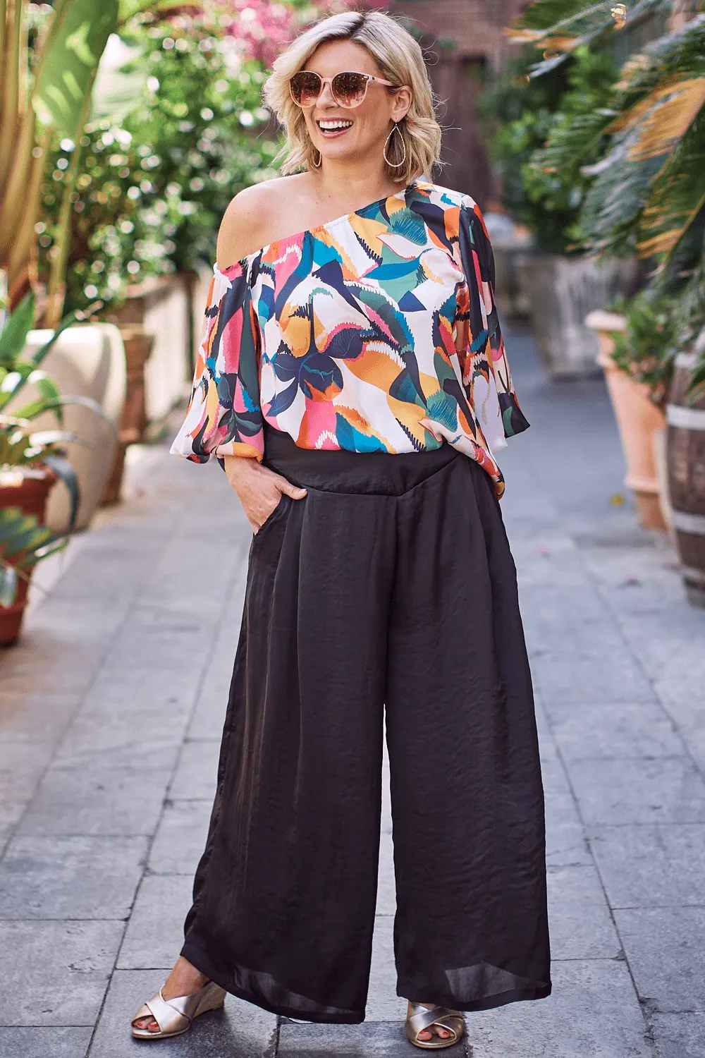 Lucinda Wide Leg Pants Black