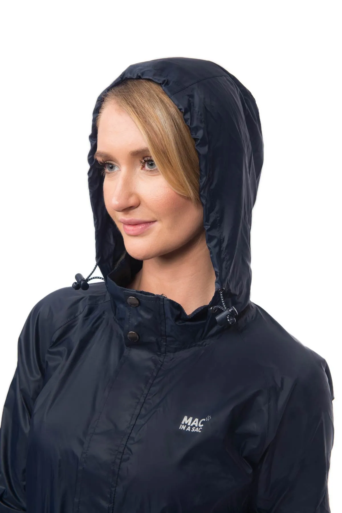 Mac in a Sac Travel Unisex Waterproof Packable Raincoat - Navy