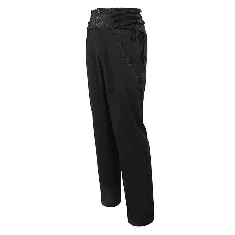 Men's Gothic Strappy High-waisted  Pants