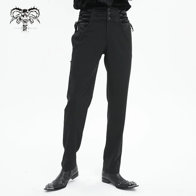 Men's Gothic Strappy High-waisted  Pants