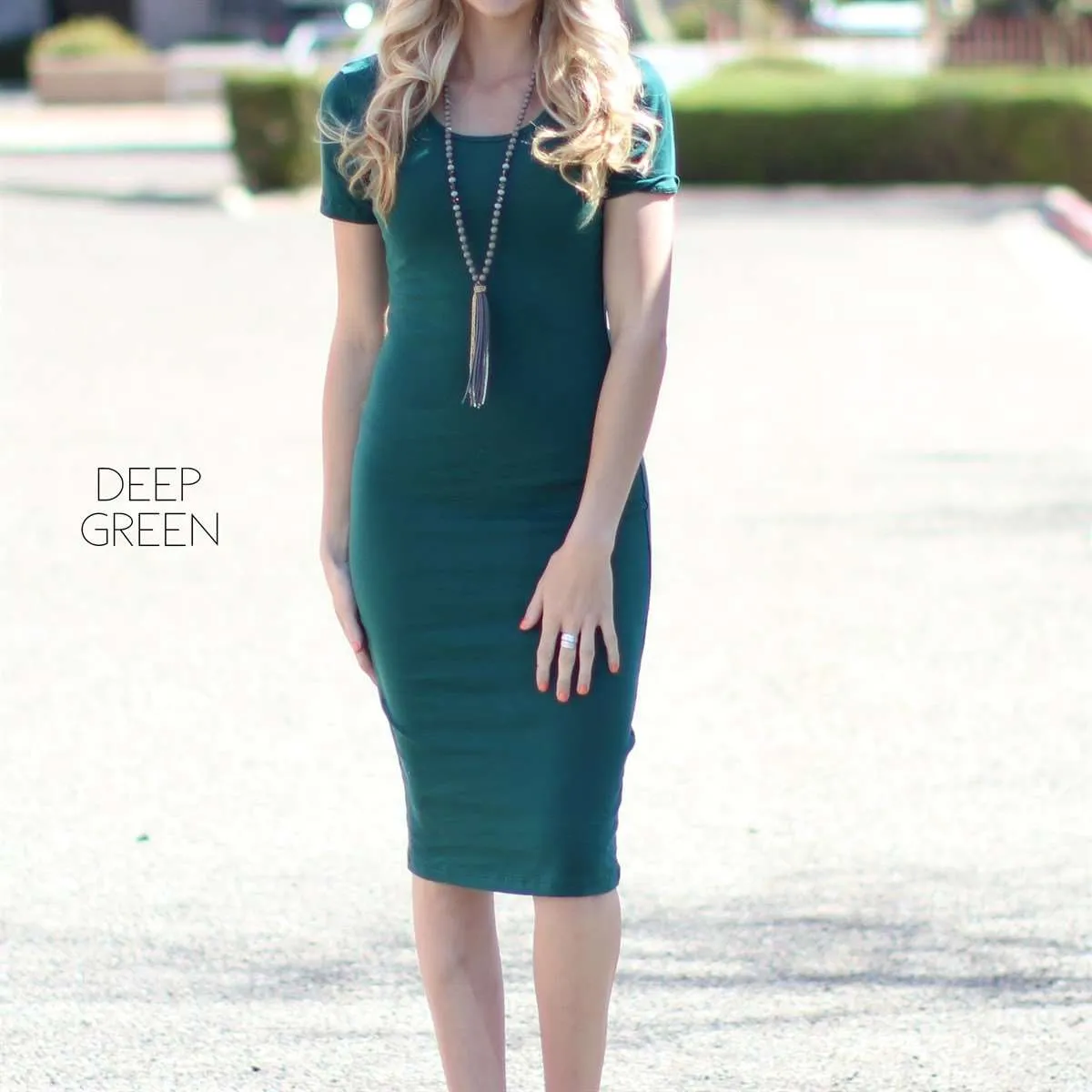 Midi Fitted Dress | S-XL