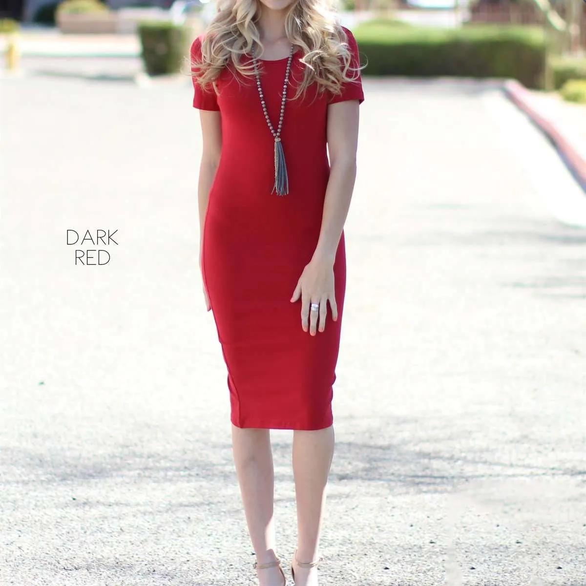 Midi Fitted Dress | S-XL