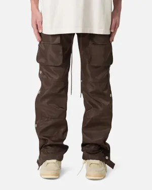 MNML Snap Front Cargo Pants Brown