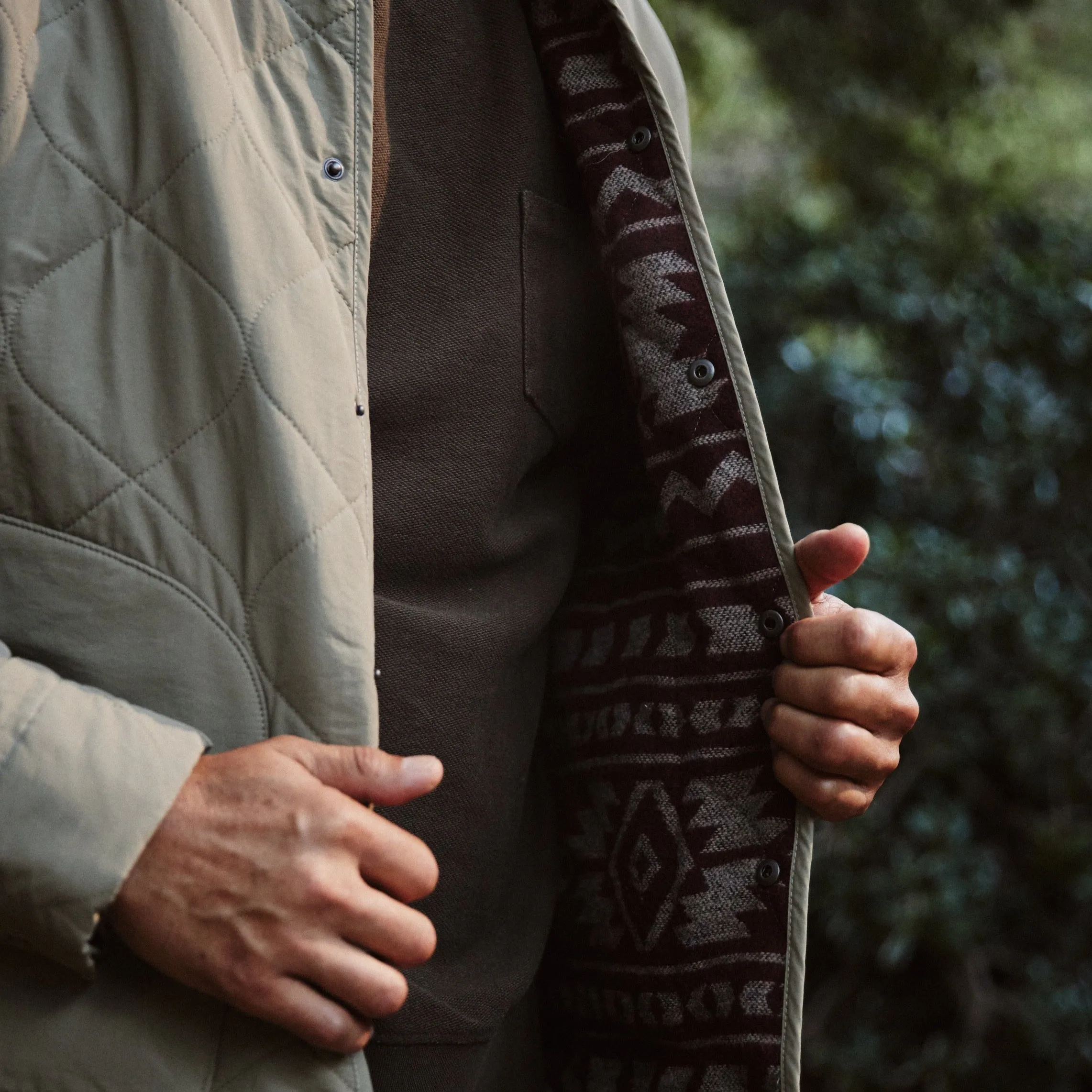 New Daines Quilted Bomber - Dusty Olive