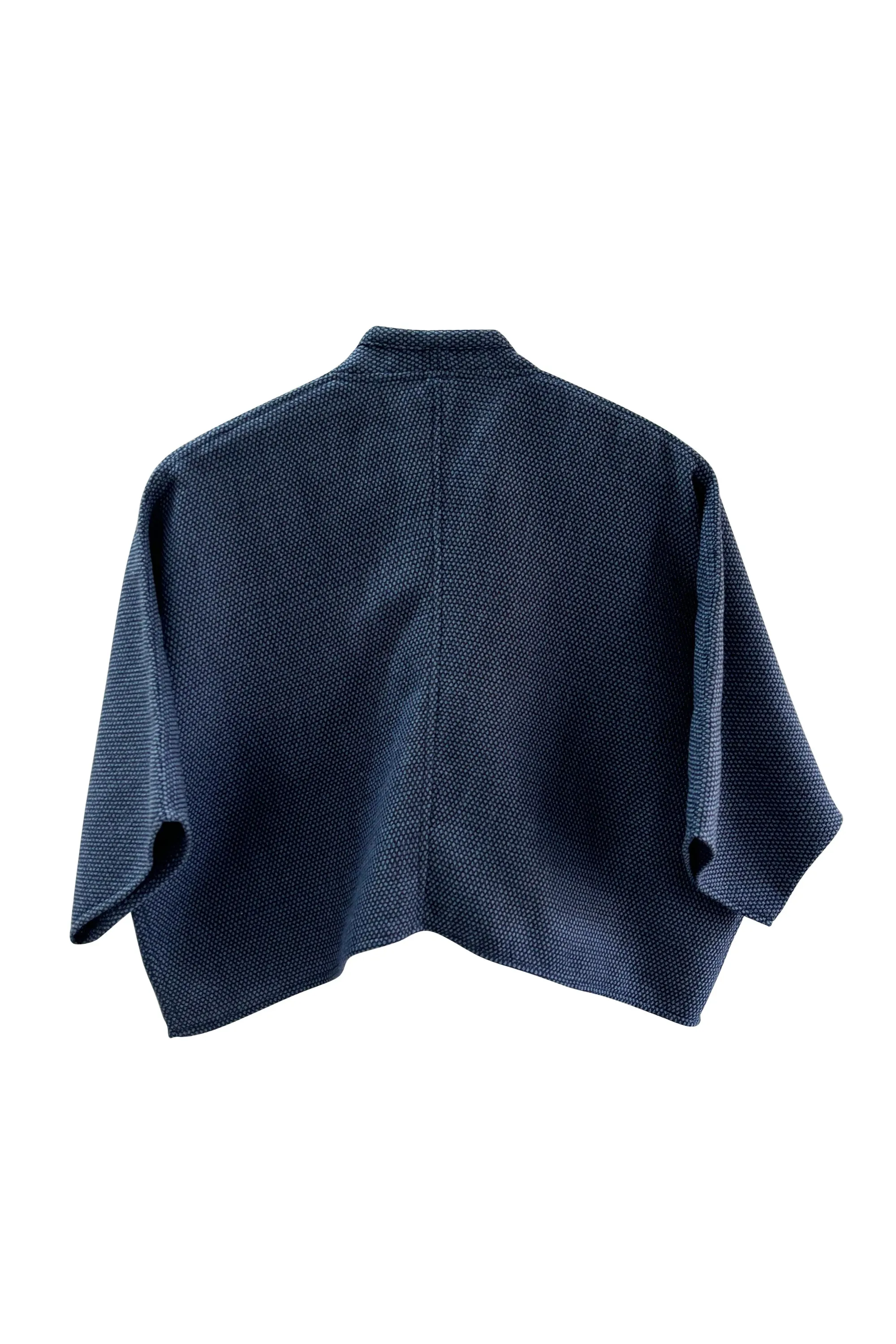 NEW! Wool Waterfall Bolero Blue Honeycomb