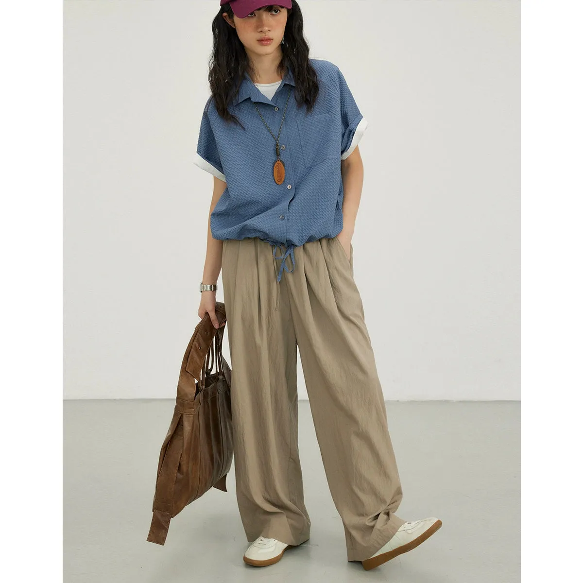 octopusme Relaxed Fit Wide-Leg Pants