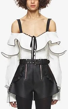 Off Shoulder Frill Top