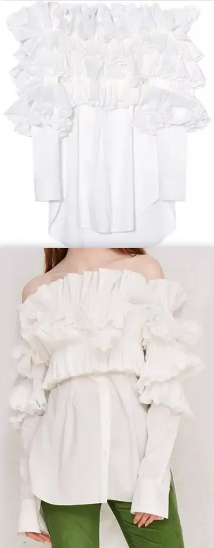 Off-Shoulder Ruffle Blouse