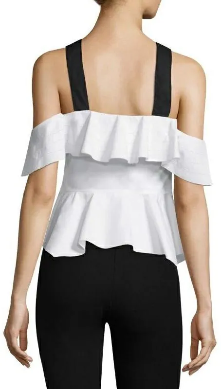 Off-The-Shoulder Halter Ruffle Top